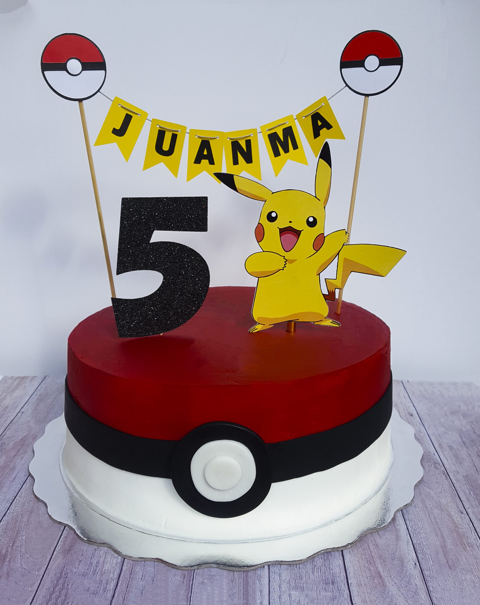 Personalizado Pokemon Cake Topper A4 Glaseado Hoja 8"dia Redondo imagen Inc Pastel lados